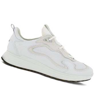 Baskets Ecco St.1 Laced Homme Blanche | FR 649FDN